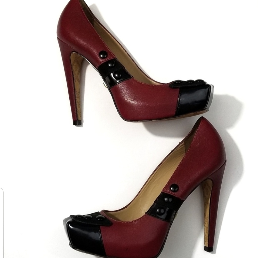 L.A.M.B. Spectator Pump Brick Black 6.0